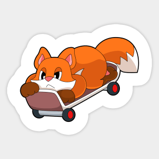 Fox Skater Skateboard Sticker